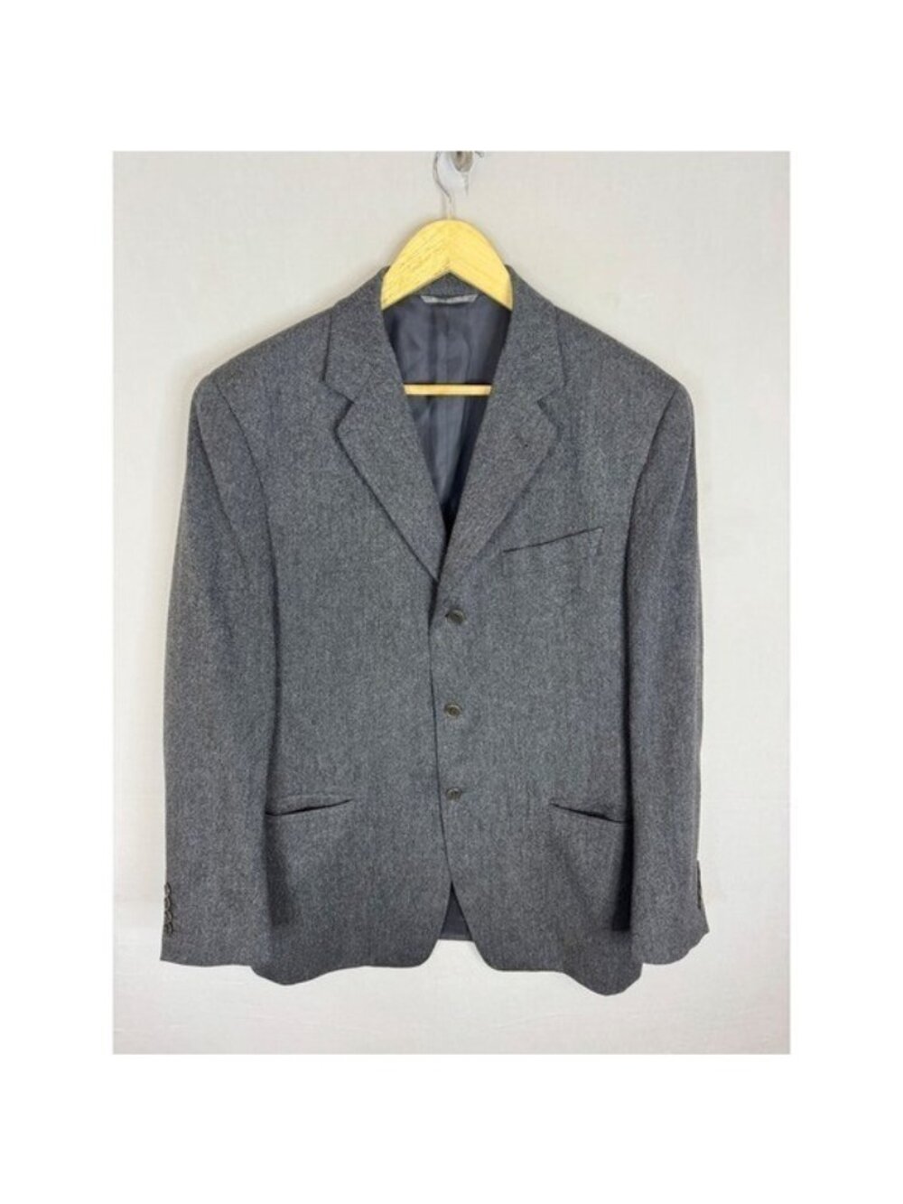 Canali Proposta Mens 42 Grey Wool Blazer Sport Coat Made in Italy
